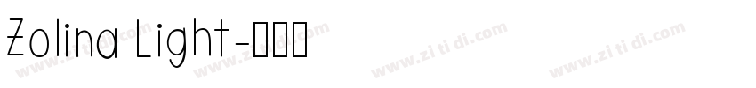 Zolina Light字体转换